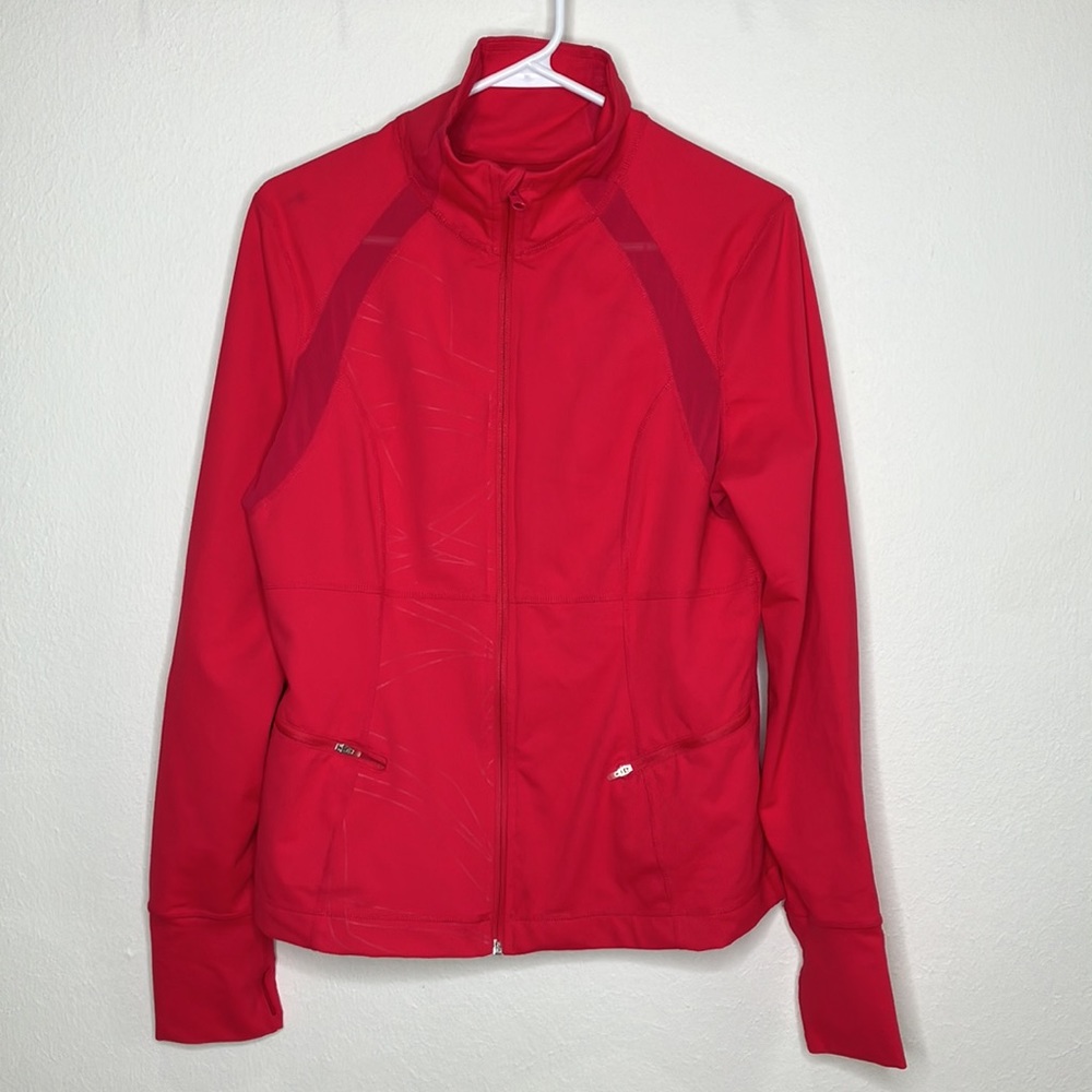 Zella hot pink athletic zip up jacket in women’s size large